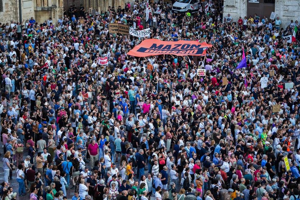 Manifestación de mayo para pedir la dimisión de Mazón por la gestión de la dana