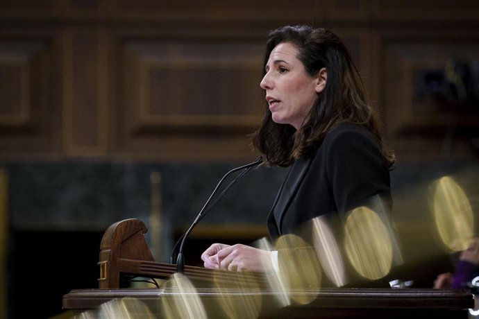 Archivo - La diputada de VOX, Rocío de Meer, durante una sesión plenaria en el Congreso de los Diputados.