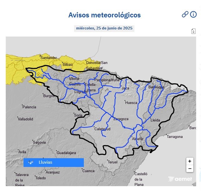 ZOna de alerta de la CHE.