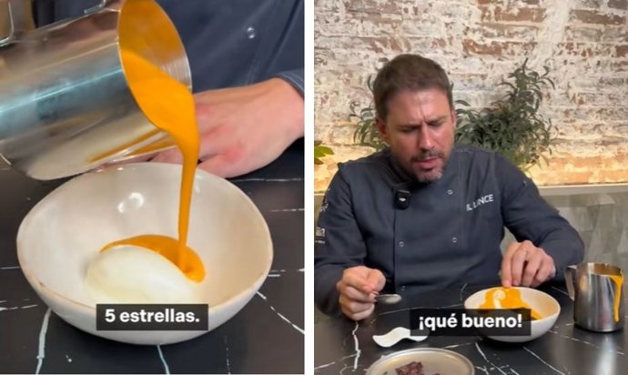 Captura de pantalla de un vídeo de la cuenta de Tktok de  @restaurantelince