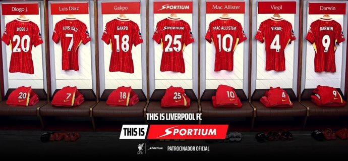 La casa de apuestas Sportium, patrocinador oficial del Liverpool FC en España, LATAM, Portugal e Italia durante las próximas tres temporadas.