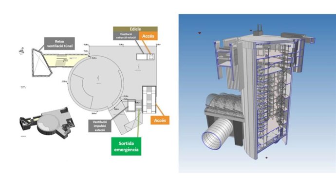 Archivo - Imágenes virtuales de la futura estación.