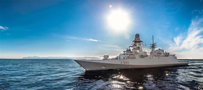 Una fragata de clase Fremm de la Armada italiana