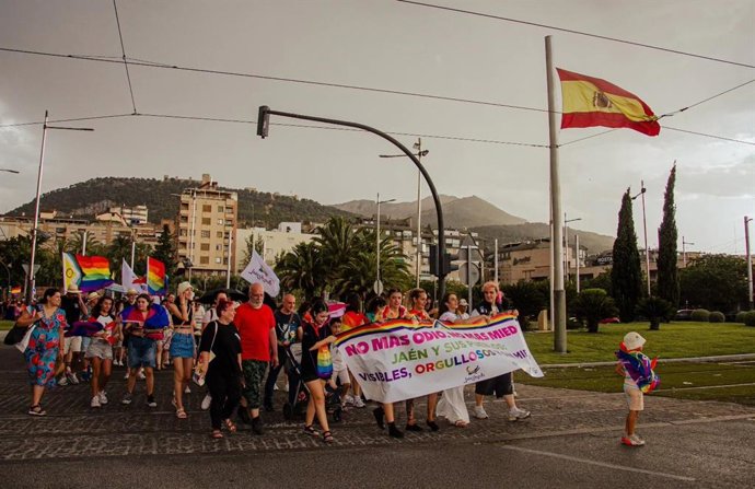 Manifestación del pasado viernes en Jaén con motivo del Día del Orgullo.