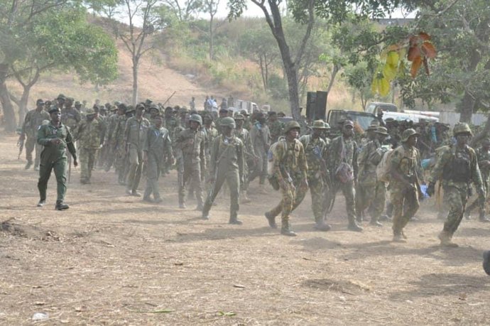 Archivo - Ejercicios de militares nigerianos