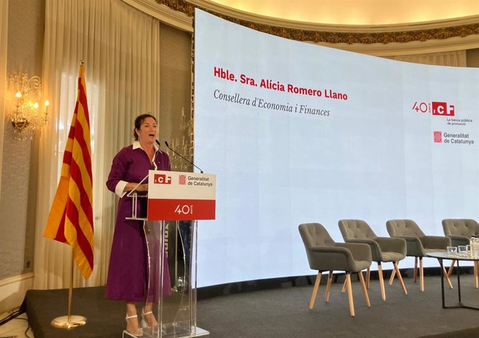 La consellera d'Economia i Finances de la Generalitat, Alícia Romero.