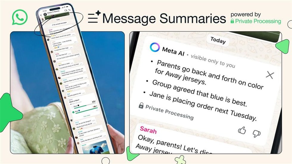 La nueva función de Resúmen de Mensajes de WhatsApp.