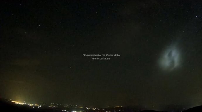El observatorio astronómico de Calar Alto (Almería) capta restos de un Falcon 9 de SpaceX