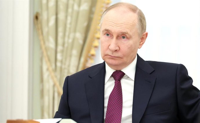 HANDOUT - 23 June 2025, Russia, Moscow: Russian President Vladimir Putin looks on during a meeting with Iranian Foreign Minister Abbas Araghchi. Photo: ---/Kremlin/dpa - ATTENTION: editorial use only and only if the credit mentioned above is referenced in
