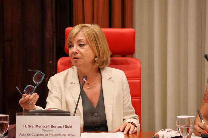 La directora de la Autoritat Catalana de Protecció de Dades, Meritxell Borràs, en el Parlament
