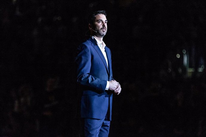 Archivo - Tribute and withdrawal of shirt with the number # 11 of Juan Carlos Navarro, who wore during two decades that are already history of the club, Spanish and European basketball. Palau Blaugrana, in Barcelona, Spain. March 01, 2019.