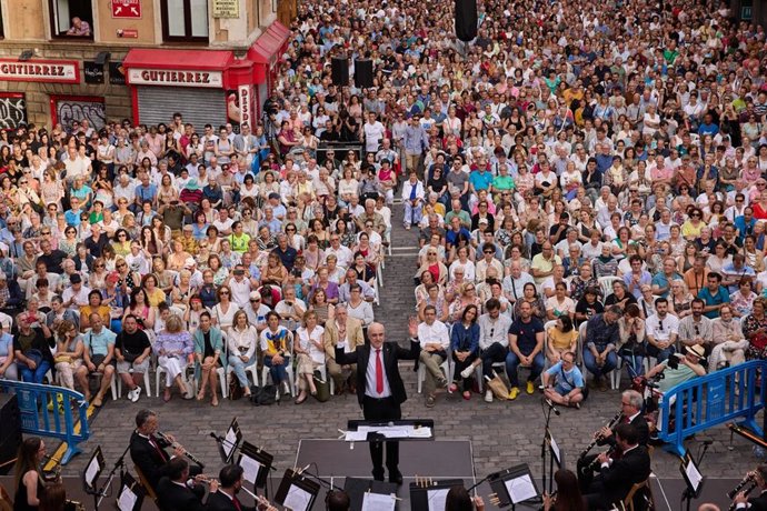 Archivo - Imagen de archivo del concierto presanferminero de La Pamplonesa.