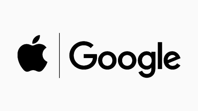 Archivo - Logotipos de Apple y Google.