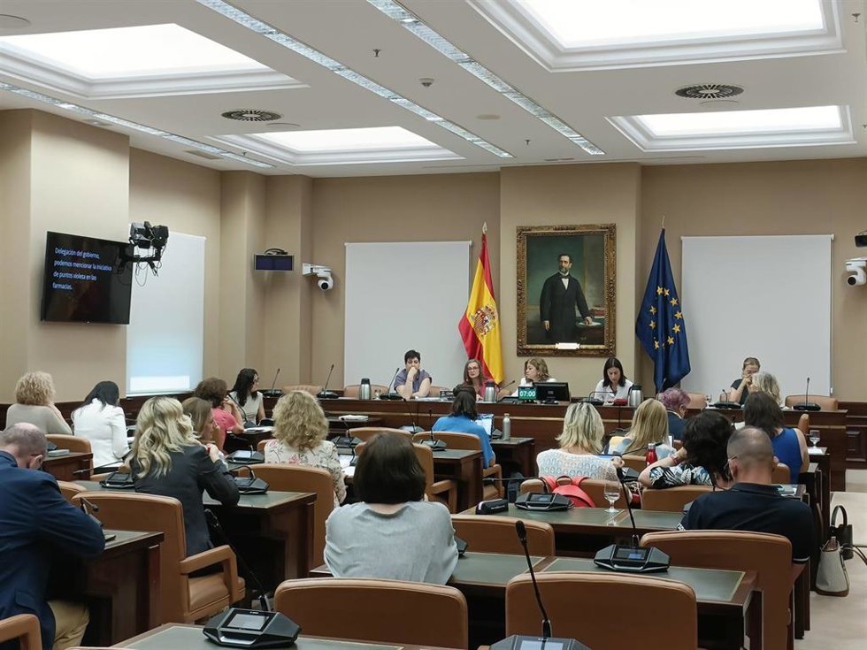 La delegada del Gobierno contra la Violencia de Género, Carmen Martínez, en la comisión de seguimiento del Pacto de Estado contra la Violencia de Género.