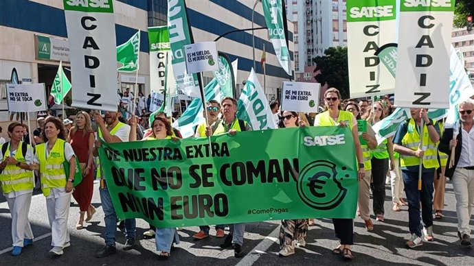 Manifestación de Satse en Cádiz.