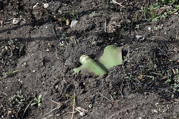 Archivo - Imagen de archivo de una mina antipersona en Ucrania.