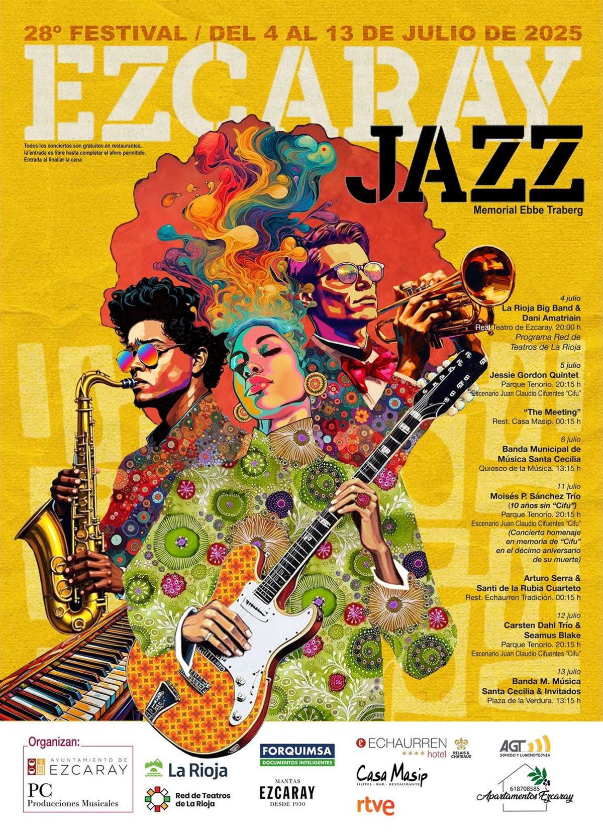 La Rioja Big Band abrirá la 28 edición del Festival de Jazz de Ezcaray, que se celebrará del 4 al 13 de julio