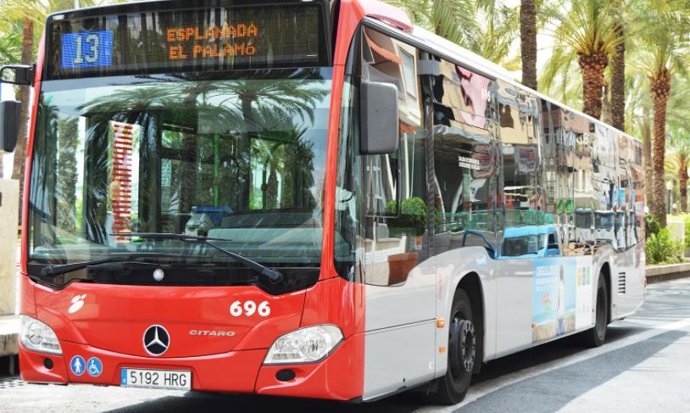 Archivo - Autobús urbano en Alicante