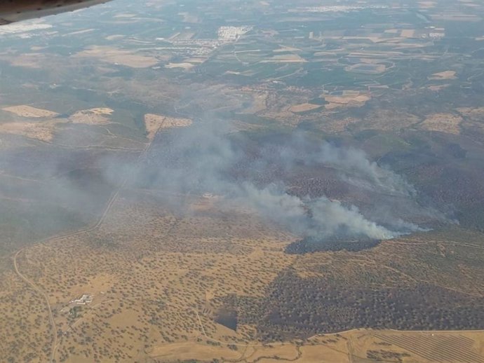 Imagen del paraje incendiado 
