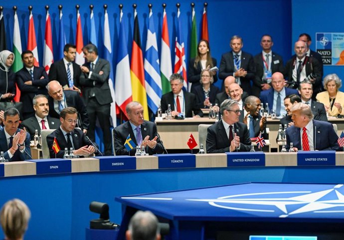 25 de junho de 2025, Holanda, Países Baixos, Antilhas Holandesas: O presidente turco, Recep Tayyip Erdo?an, participa da Cúpula de Chefes de Estado e de Governo da OTAN em Haia, Holanda, em 25 de junho de 2025