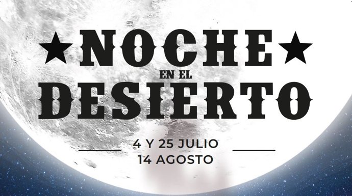 Cartel promocional de la nueva edición de las 'Noches en el Desierto' en Tabernas (Almería).