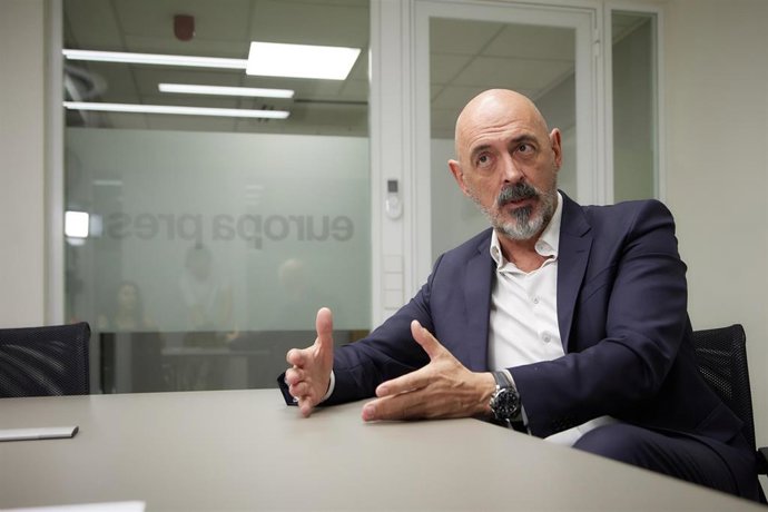 Archivo - El rector de la Universidad Complutense de Madrid, Joaquín Goyache, durante una entrevista para Europa Press, a 27 de julio de 2023, en Madrid (España). 