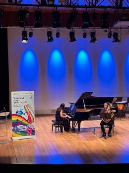 El Palau de la Música de València acoge la lectura de un manifiesto para celebrar el Día del Orgullo en el marco de la celebración de la Conferencia Internacional de Tuba y Bombardino