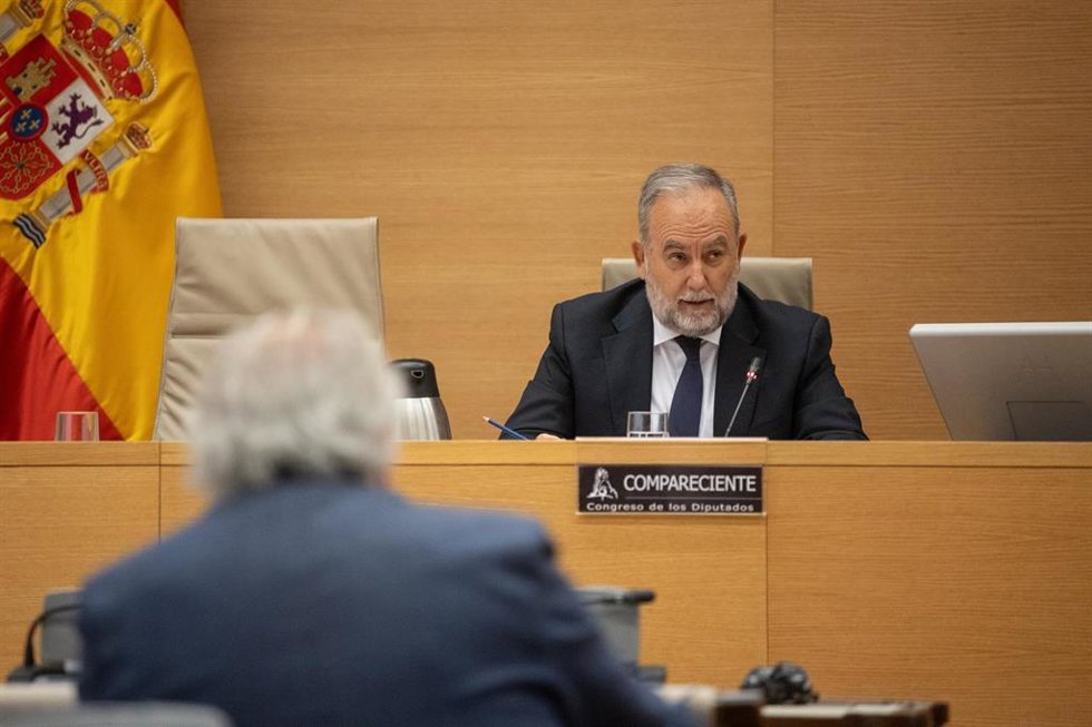 El exjefe de la División de Contraterrorismo de Girona, actualmente secretario general del Centro Nacional de Inteligencia, Luis García Terán, comparece ante la Comisión de Investigación sobre el derecho a saber la verdad y las implicaciones derivadas d