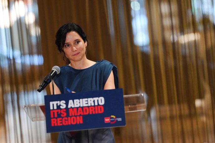 La presidenta de la Comunidad de Madrid, Isabel Díaz Ayuso, en su viaje institucional a Estados Unidos