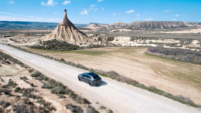 Fotograma de los recursos grabados para el spot en Bardenas