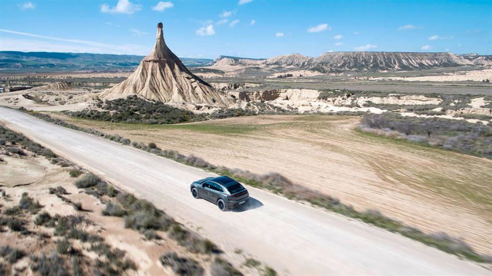 Fotograma de los recursos grabados para el spot en Bardenas