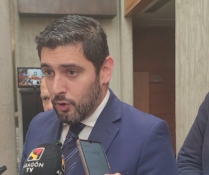 El portavoz de Vox en las Cortes de Aragón, Alejandro Nolasco.