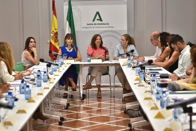 La delegada del Gobierno de la Junta de Andalucía en Málaga, Patricia Navarro, ha presidido este jueves la Comisión Provincial de Seguimiento contra la Violencia de Género