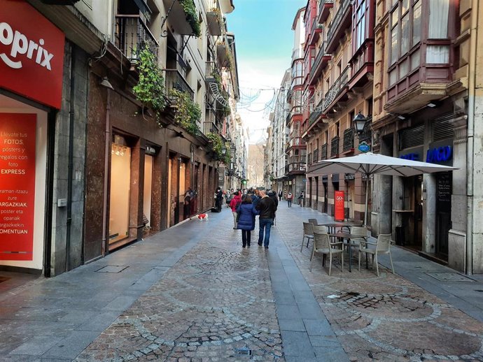 Casco Viejo de Bilbao, donde se concentran la mayor parte de tiendas de souvenirs
