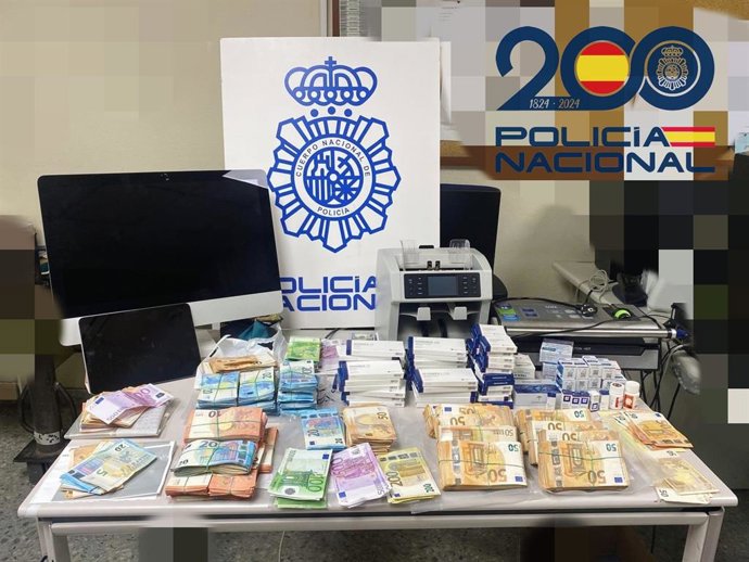 Imagen del dinero intervenido en la operación "Vintage"