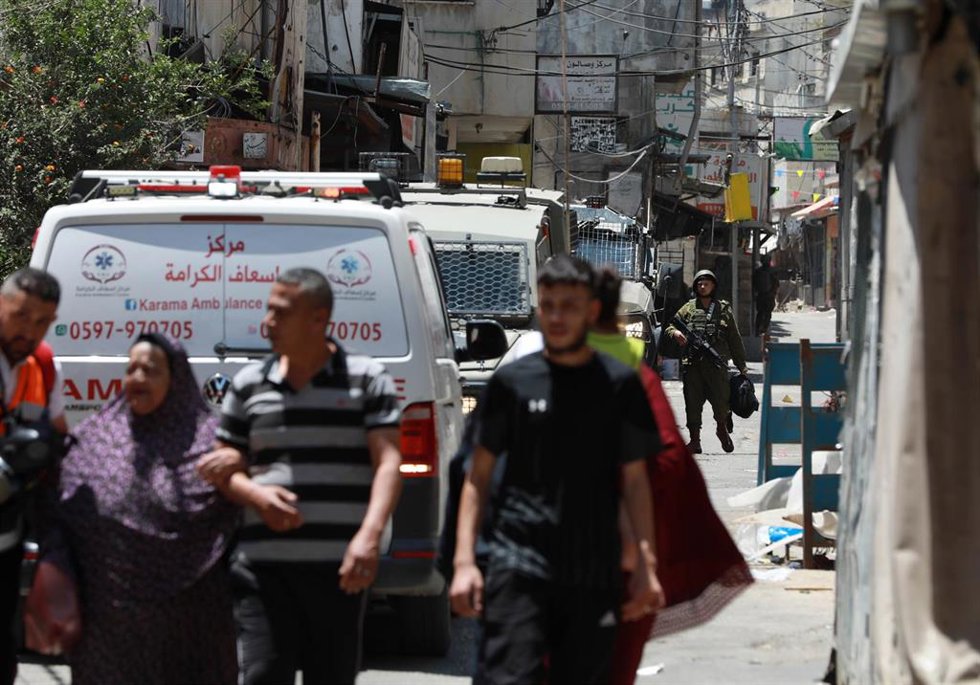 Operativo de las fuerzas israelíes en la localidad de Nablús, en Cisjordania 