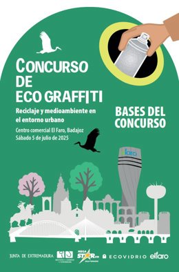 Cartel del concurso artístico-sostenible EcoGraffiti 2025, que tendrá lugar en el centro comercial El Faro.