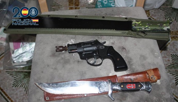 Armas intervenidas por la Policía Nacional