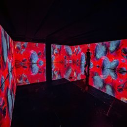 Obra de 'Fronteras digitales (de la imagen)' en Cupra City Garage Madrid.