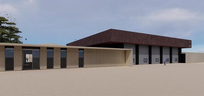 Fotografía del proyecto del nuevo Parque de Bomberos de Elda (Alicante)