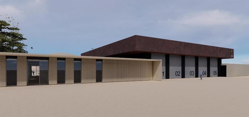 Fotografía del proyecto del nuevo Parque de Bomberos de Elda (Alicante)
