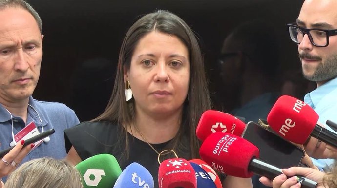 La consejera de Bienestar Social de Castilla-La Mancha atiende a los medios tras la Conferencia Sectorial de Juventud e Infancia celebrada en Madrid.