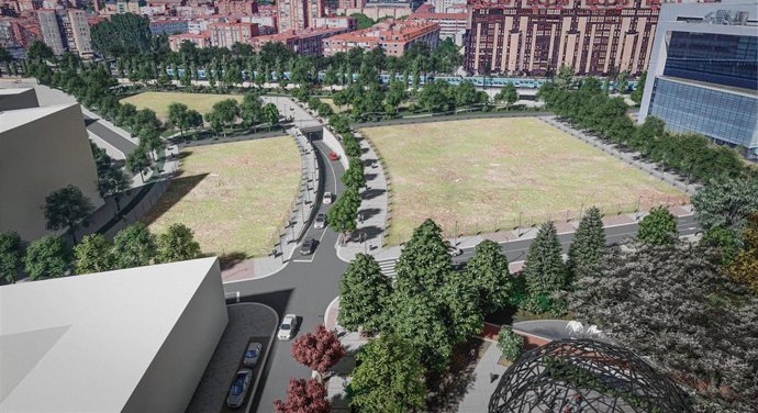 'Render' Con El Proyecto De Paso Subterráneo Para Vehículos Entre La Calle Adolfo Suárez Y La Calle Hípica.