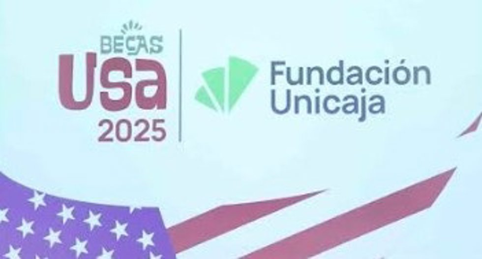 Cartel de becas USA de Fundación Unicaja