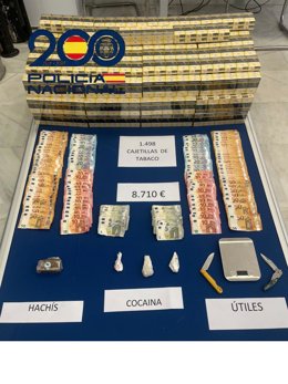 Droga, tabaco y dinero intervenido en Jerez.