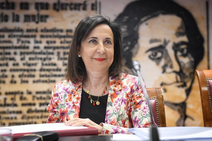 A Ministra da Defesa, Margarita Robles, comparece perante a Comissão de Defesa do Senado em 27 de junho de 2025, em Madri (Espanha). Alguns dos pontos a serem discutidos no comitê são os detalhes do Plano de Segurança e Defesa anunciado em 22 de abril de 