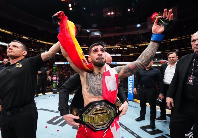 Archivo - Ilia Topuria noquea a Volkanovski y se convierte en el primer campeón español de la UFC