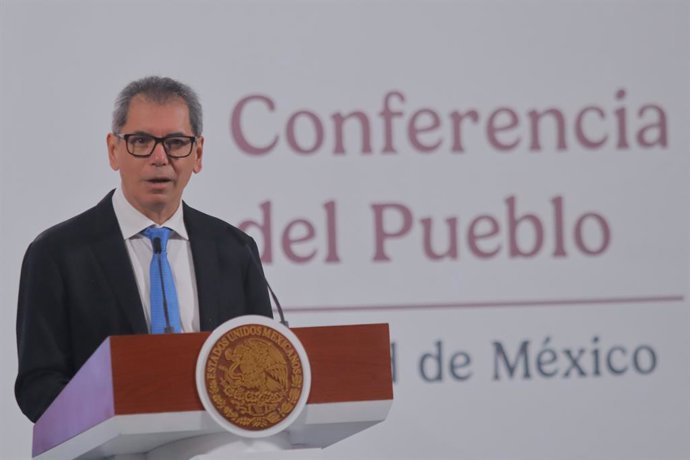Edgar Amador Zamora, ministro da Fazenda, fala durante uma coletiva de imprensa após as declarações do Departamento do Tesouro dos EUA contra três instituições financeiras do país, onde se descobriu que as linhas de financiamento das instituições envolvid