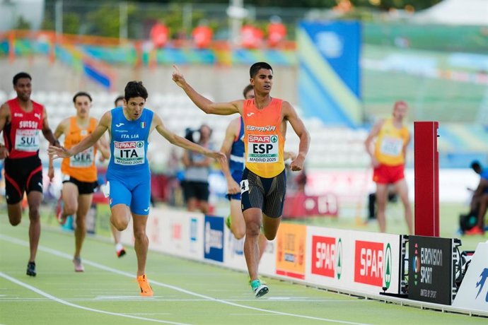 Mohamed Attaoui, durante el Campeonato de Europa de atletismo por selecciones.