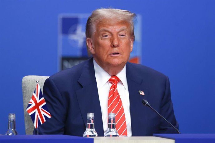 Donald Trump, presidente de Estados Unidos, en la cumbre de líderes de la OTAN en La Haya, Países Bajos